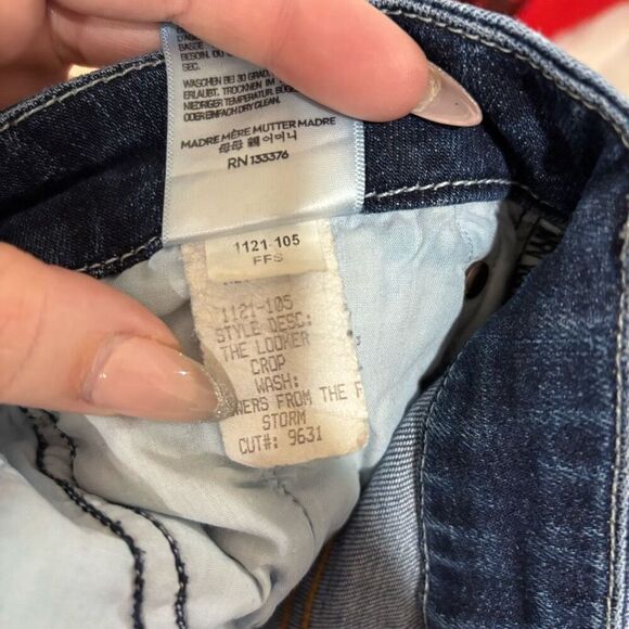 MOTHER Womens Size 26 Jeans Looker Flowers From the Storm Skinny Mid Rise - Picture 3 of 6